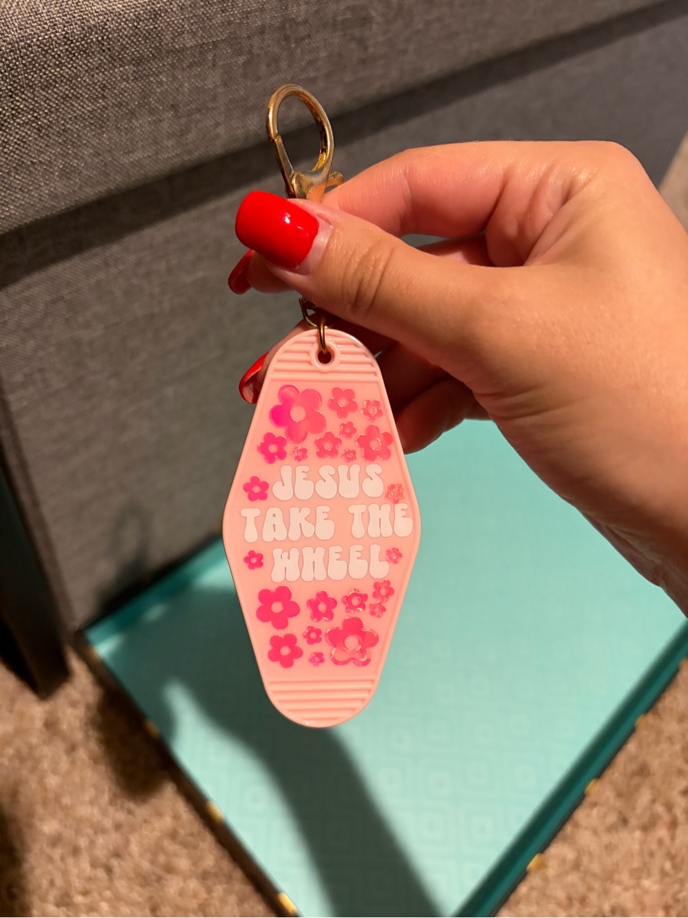 Jesus Take The Wheel Hotel Keychain